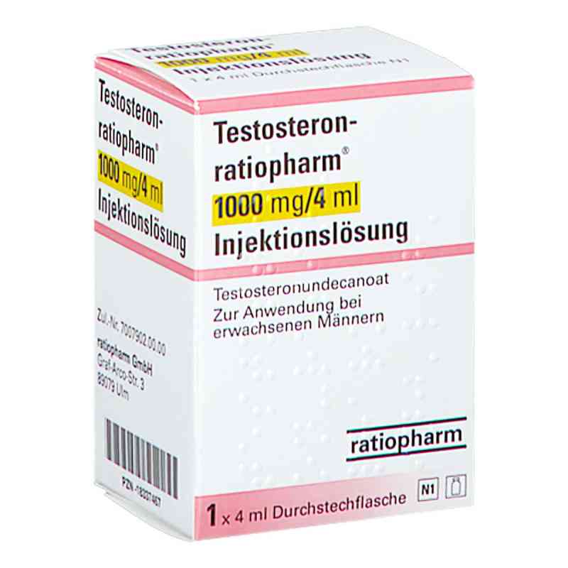 Testosteron-ratiopharm 1000 Mg/4 Ml iniecto -lsg.dsfl. 1 stk von ratiopharm GmbH PZN 18337467