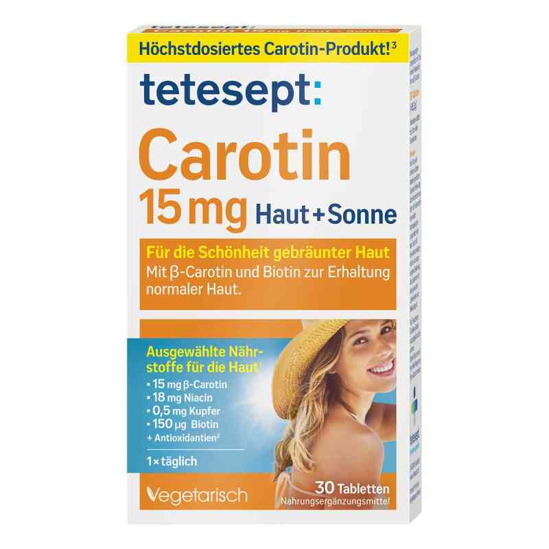 Tetesept Carotin 15 Mg Filmtabletten 30 stk von Merz Consumer Care GmbH PZN 18338053