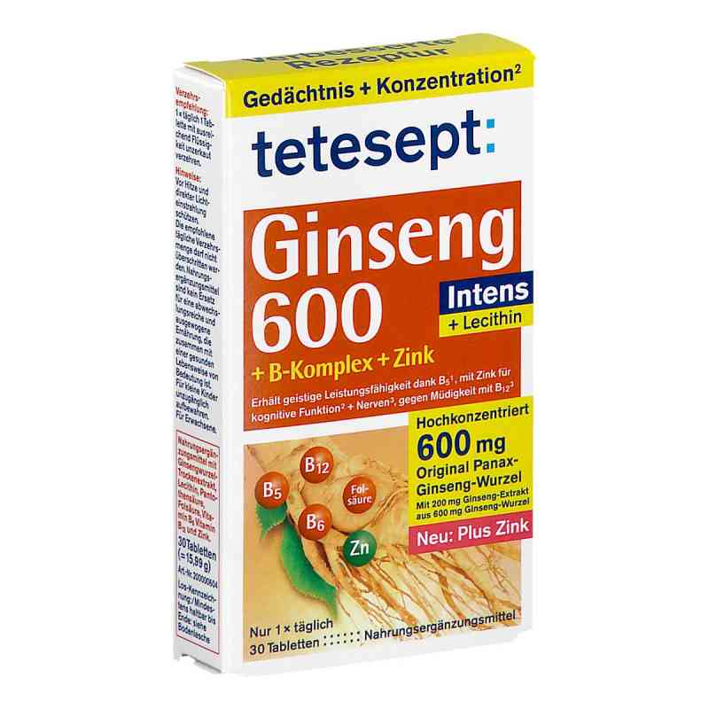 Tetesept Ginseng 600 Filmtabletten 30 stk von Merz Consumer Care GmbH PZN 18490364