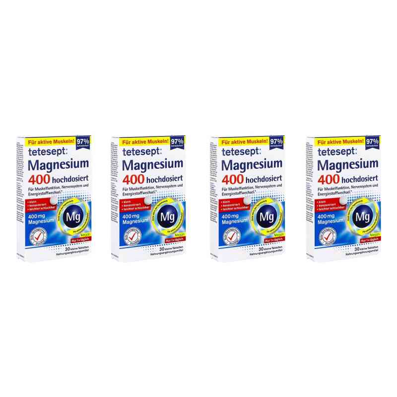 Tetesept Magnesium 400 Hochdosiert Tabletten 4x30 stk von Merz Consumer Care GmbH PZN 08104860