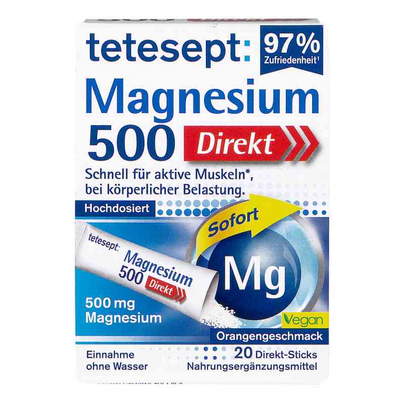 Tetesept Magnesium 500 Direkt Sticks 20 stk von Merz Consumer Care GmbH PZN 17841229
