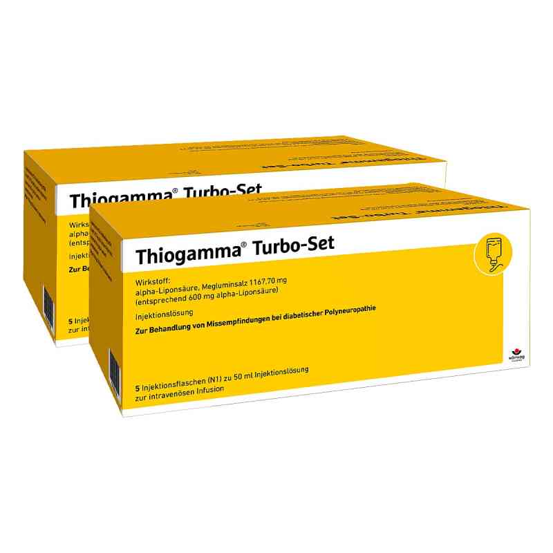 Thiogamma Turbo Set Injektionsflaschen 2X5X50 ml von Wörwag Pharma GmbH & Co. KG PZN 00921444