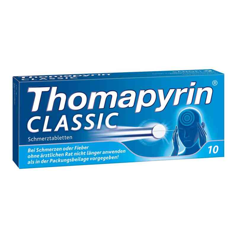 Thomapyrin CLASSIC Schmerztabletten bei Kopfschmerzen 10 stk von A. Nattermann & Cie GmbH PZN 03046698
