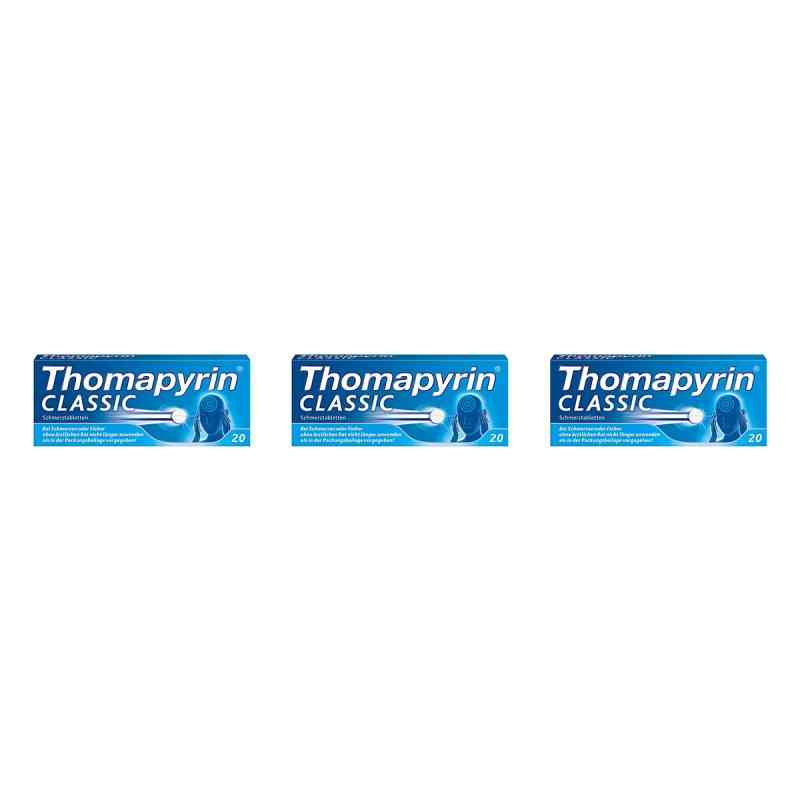 Thomapyrin CLASSIC Schmerztabletten gegen Kopfschmerzen 3x20 stk von A. Nattermann & Cie GmbH PZN 08102594