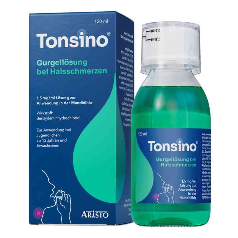 Tonsino® Gurgellösung bei Halsschmerzen 120 ml von Aristo Pharma GmbH PZN 19129989