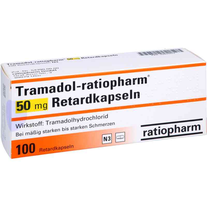 Tramadol-ratiopharm 50 mg Retardkapseln 100 stk von ratiopharm GmbH PZN 03931673