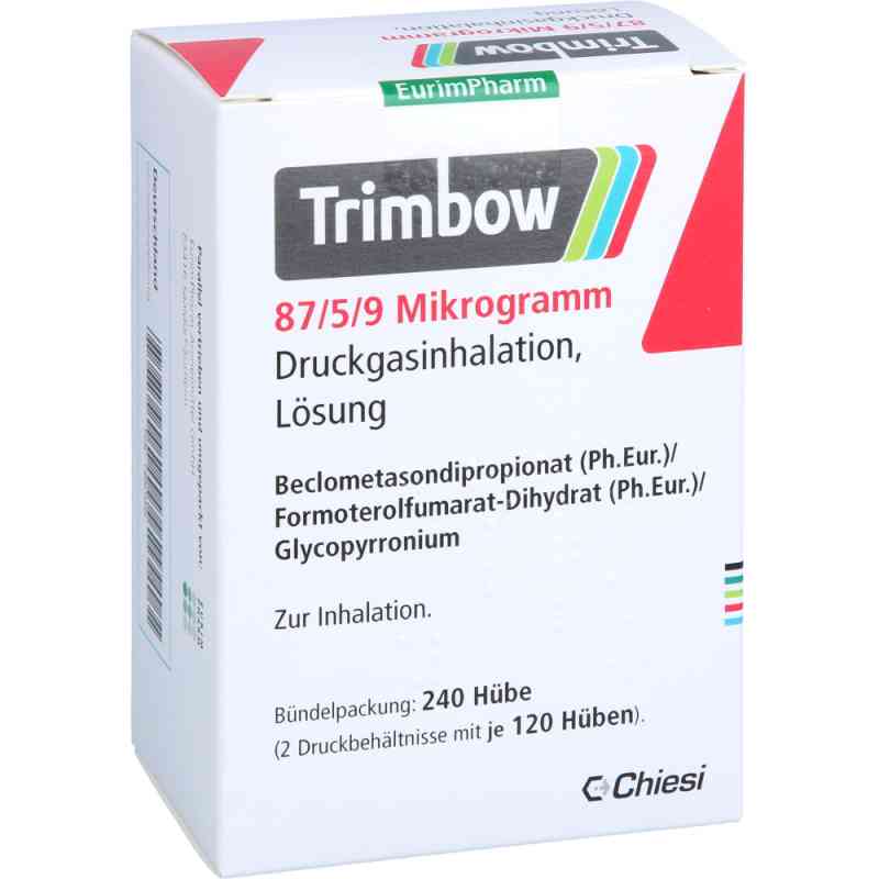 Trimbow 87/5/9 Mikrogramm 120 Hub Dosieraerosol 2 stk von EurimPharm Arzneimittel GmbH PZN 14061086
