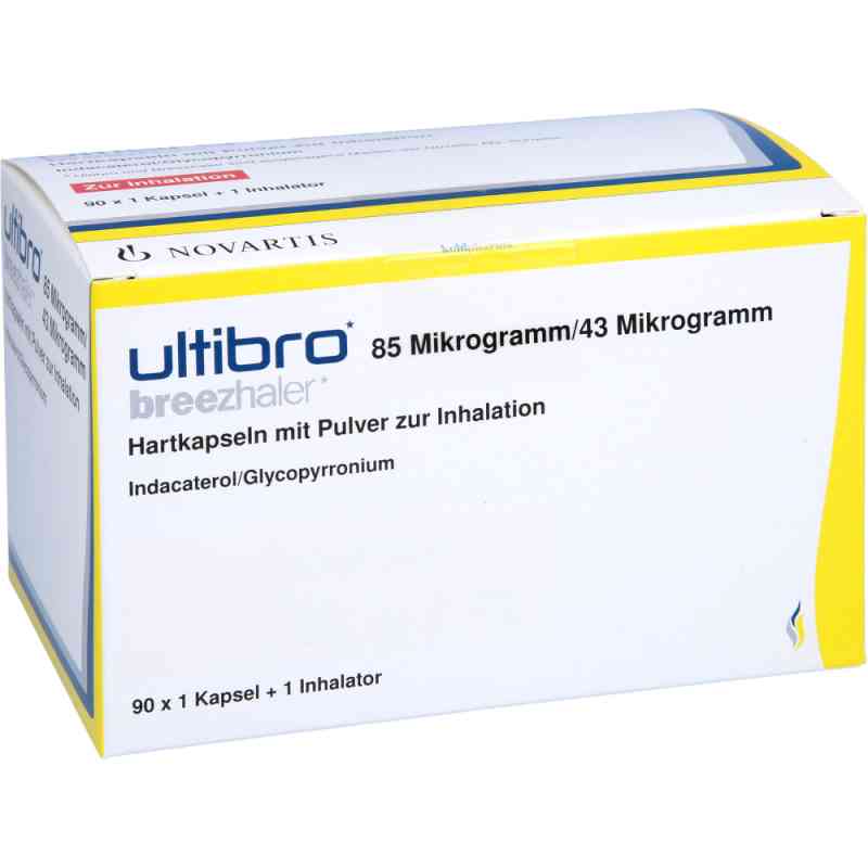 Ultibro Breezhaler 85 [my]g/43 [my]g Hartk.m.plv.z 90 stk von kohlpharma GmbH PZN 10797399