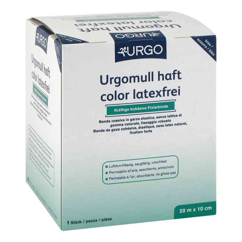 Urgomull haft color latexfrei 10 cmx20 m blau 1 stk von Urgo GmbH PZN 01833162