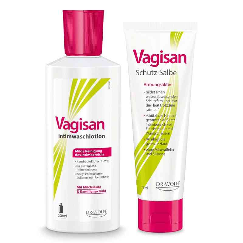 Vagisan Intimwaschlotion + Schutz-Salbe 200 + 75 ml von Dr. August Wolff GmbH & Co. KG Arzneimittel PZN 08106624