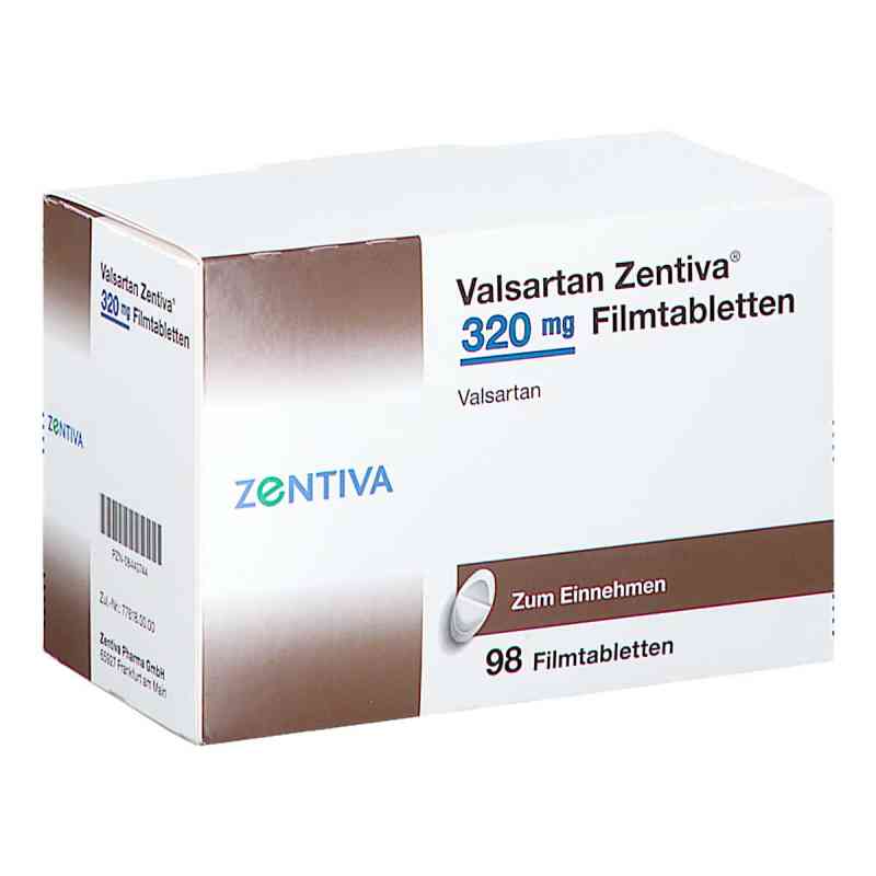 Valsartan Zentiva 320 mg Filmtabletten 98 stk von Zentiva Pharma GmbH PZN 08440744