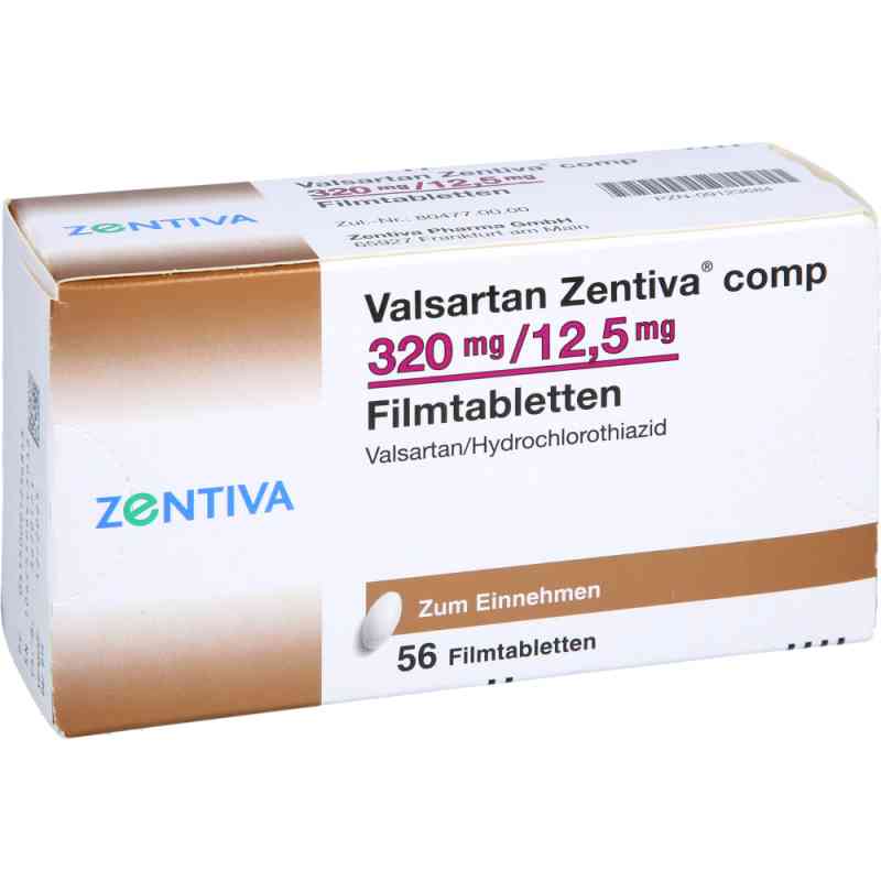 Valsartan Zentiva comp 320mg/12,5mg 56 stk von Zentiva Pharma GmbH PZN 09123684