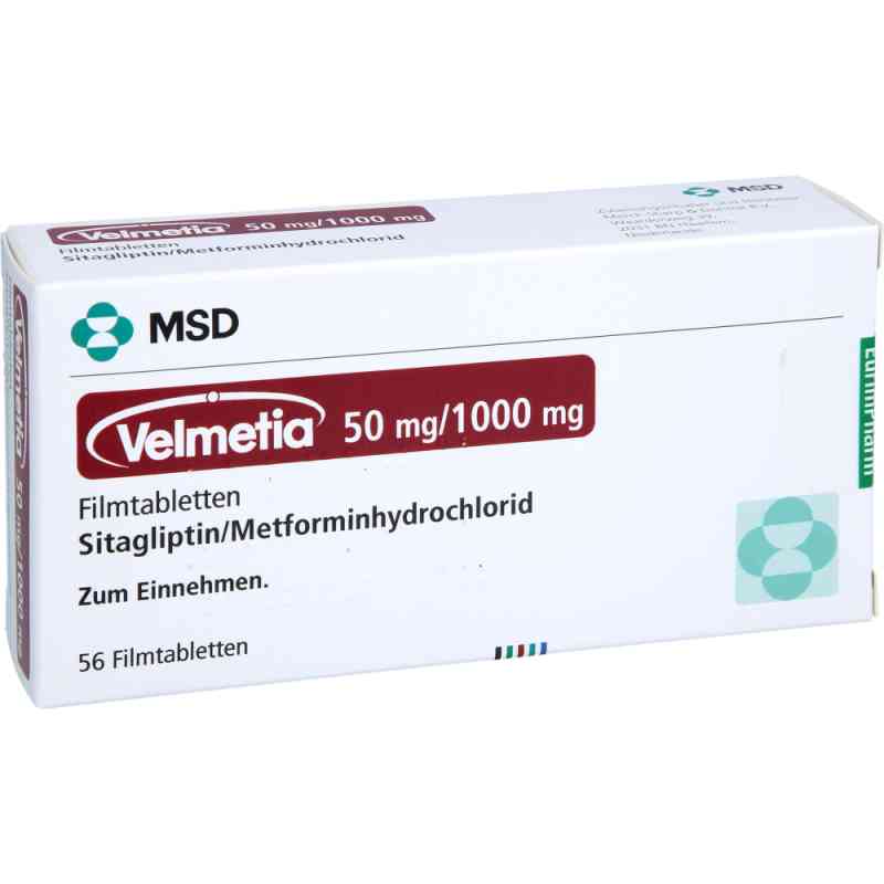 Velmetia 50 Mg/1000 Mg Filmtabletten 56 stk von EurimPharm Arzneimittel GmbH PZN 18809363