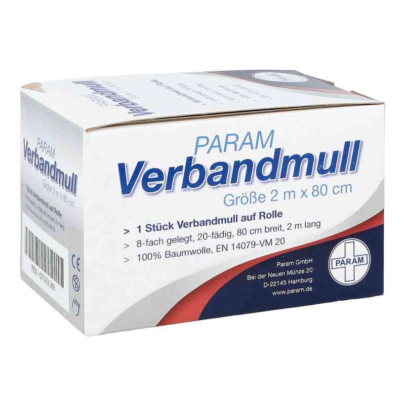 Verbandmull 2 m gerollt 1 Pck von Param GmbH PZN 07563189