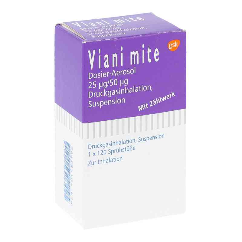 Viani mite 25μg/50μg 120 stk von GlaxoSmithKline GmbH & Co. KG PZN 01483992