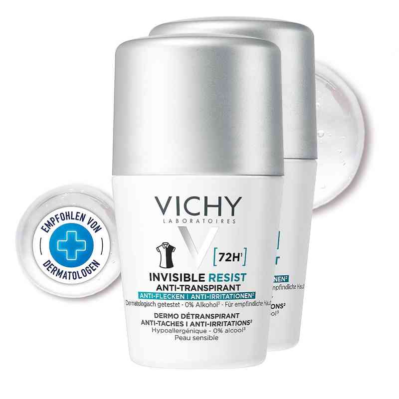 Vichy Deo Roll-on 72h Anti-flecken Invisible Dp 2X50 ml von L'Oreal Deutschland GmbH Geschäftsbereich VICHY PZN 19398809
