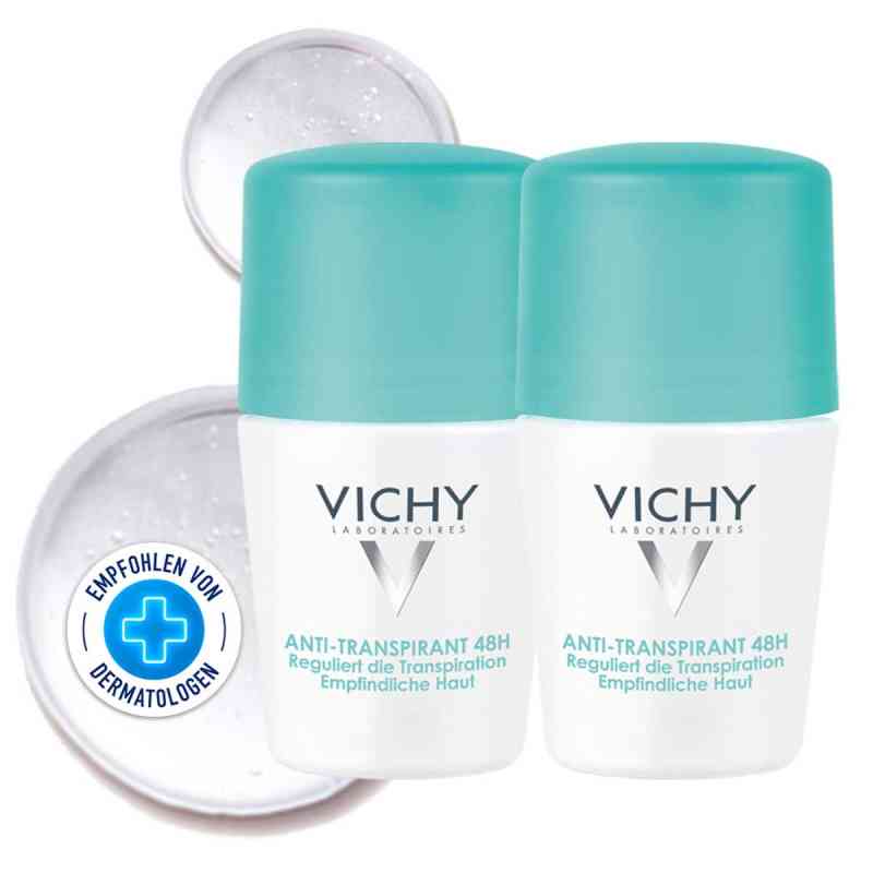 Vichy Deo Roll on Anti Transpirant 48h Doppelpack 2X50 ml von L'Oreal Deutschland GmbH Geschäftsbereich VICHY PZN 06712983