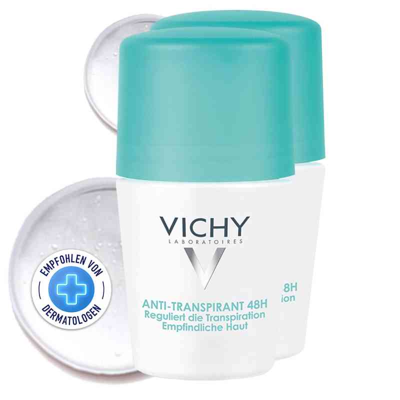 Vichy Deo Roll-on Antitranspirant 48h 2 x50 ml von L'Oreal Deutschland GmbH Geschäftsbereich VICHY PZN 08102744