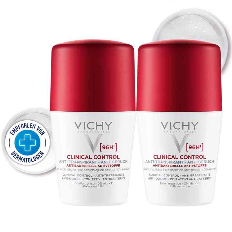 Vichy Deo Roll-on Antitranspirant 96h Doppelpack 2X50 ml von L'Oreal Deutschland GmbH PZN 18154695
