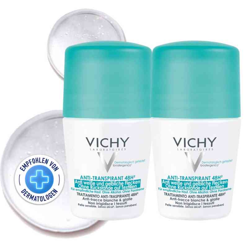 VICHY Deodorant Roll-on Anti-Flecken Doppelpack 2X50 ml von L'Oreal Deutschland GmbH Geschäftsbereich VICHY PZN 11657571