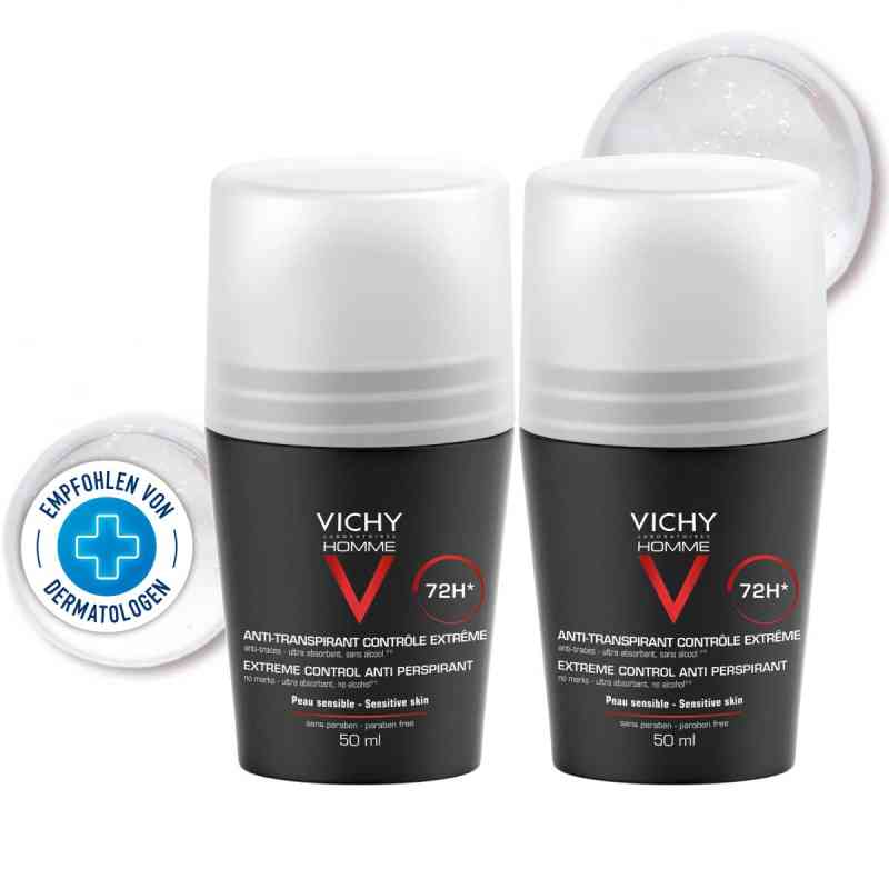 Vichy Homme Deo Roll on Anti Transpirant 72h Dp 2X50 ml von L'Oreal Deutschland GmbH Geschäftsbereich VICHY PZN 08441927