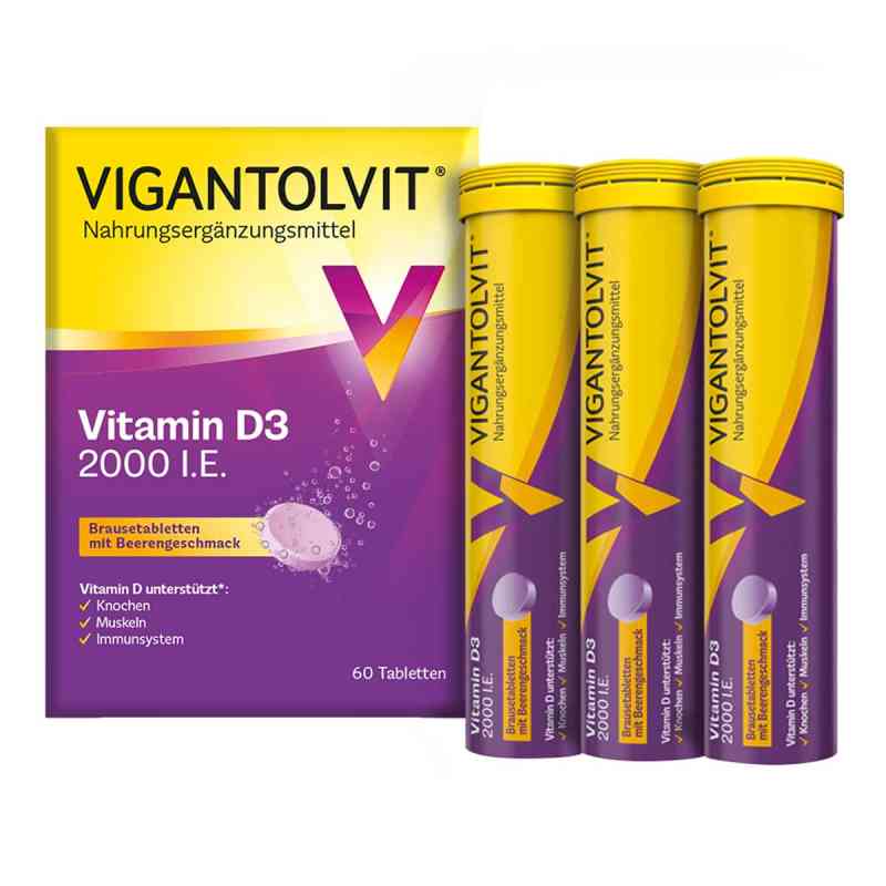 Vigantolvit 2000 i.E. Vitamin D3 Brausetabletten 60 stk von WICK Pharma - Zweigniederlassung der Procter & Gam PZN 18199054