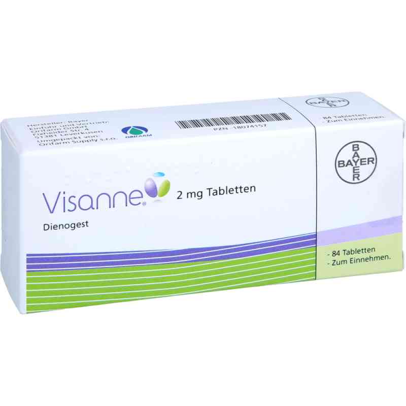 Visanne 2 Mg Tabletten 84 stk von Orifarm GmbH PZN 18074157