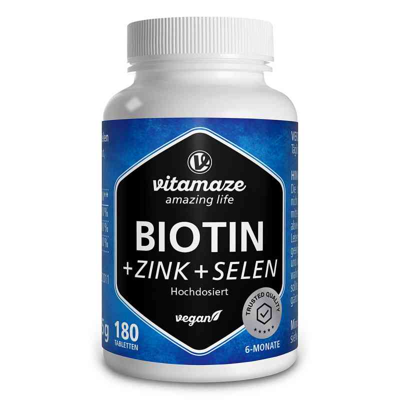 Vitamaze Biotin + Zink + Selen Tabletten vegan 180 stk von Vitamaze GmbH PZN 20038128