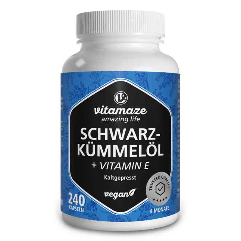 Vitamaze Schwarzkümmelöl 500 mg + Vitamin E Kapseln 240 stk von Vitamaze GmbH PZN 19799075