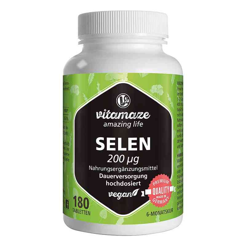 Vitamaze SELEN 200 μg hochdosiert vegan 180 stk von Vitamaze GmbH PZN 13834741