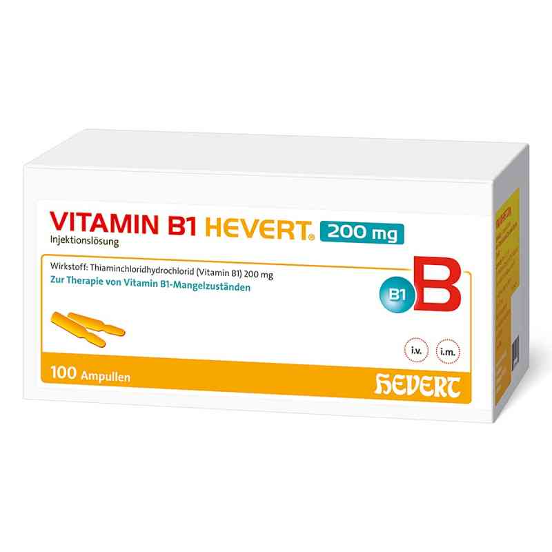 Vitamin B1 Hevert 200 mg Injektionslösung Ampullen  100X2 ml von Hevert-Arzneimittel GmbH & Co. KG PZN 19831608
