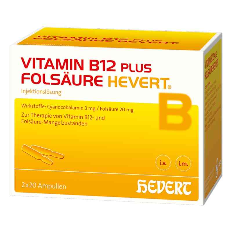 Vitamin B12 plus Folsäure Hevert Ampullen-Paare 2X20X2 ml von Hevert-Arzneimittel GmbH & Co. KG PZN 02840425