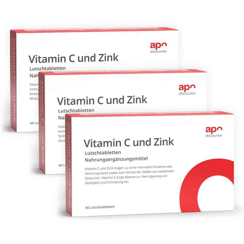 Vitamin C und Zink Lutschtabletten von apodiscounter 3x60 stk von apo.com Group GmbH PZN 08102088
