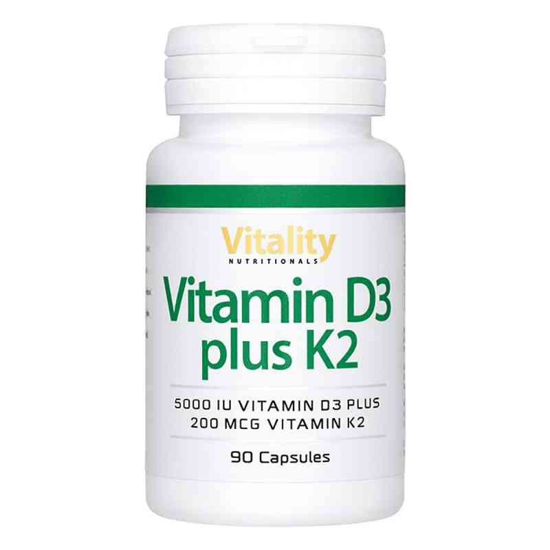 Vitamin D3 5000 I.E. Plus K2 200mg Kapseln 90 stk von Vision Healthcare B.V. PZN 18053451