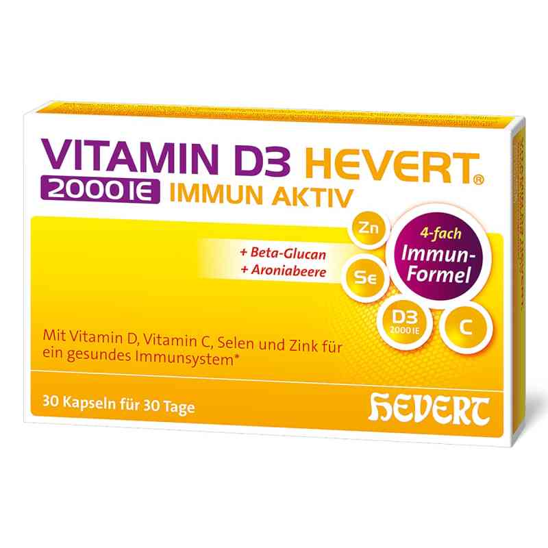 Vitamin D3 Hevert 2000 IE Immun Aktiv Kapseln 30 stk von Hevert-Arzneimittel GmbH & Co. KG PZN 19411450