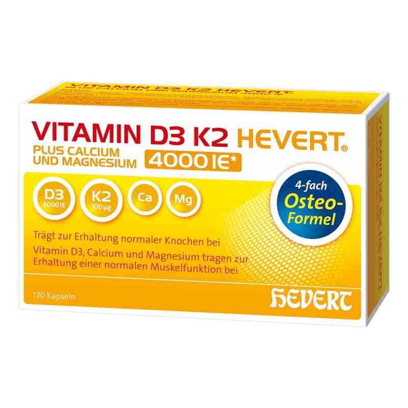 Vitamin D3 K2 Hevert plus Calcium und Magnesium 4000 IE 120 stk von Hevert-Arzneimittel GmbH & Co. K PZN 19131590