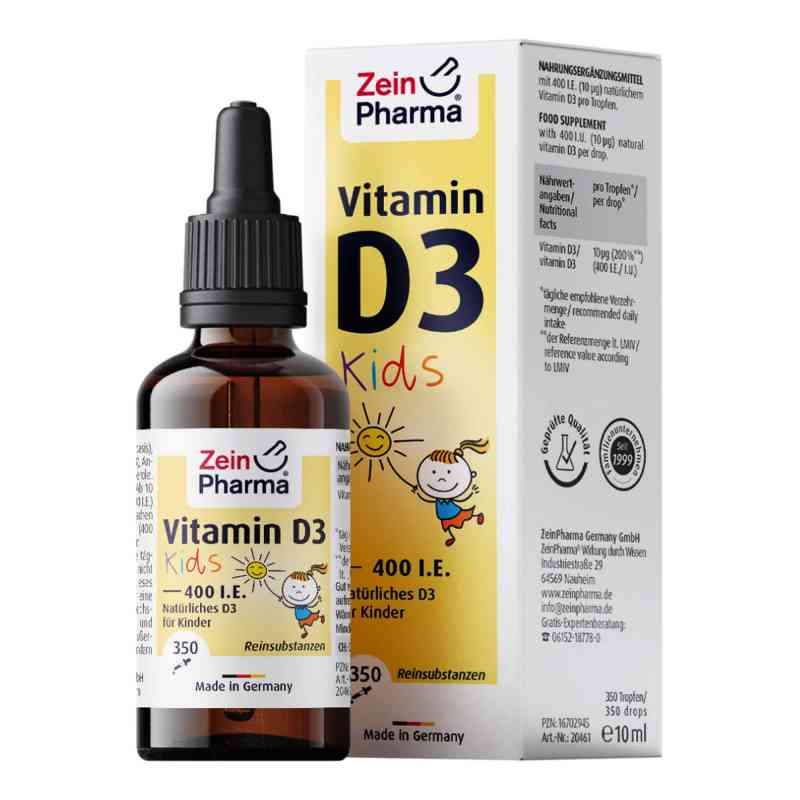 Vitamin D3 Tropfen 400 Ie 10 ml von ZeinPharma Germany GmbH PZN 16702945