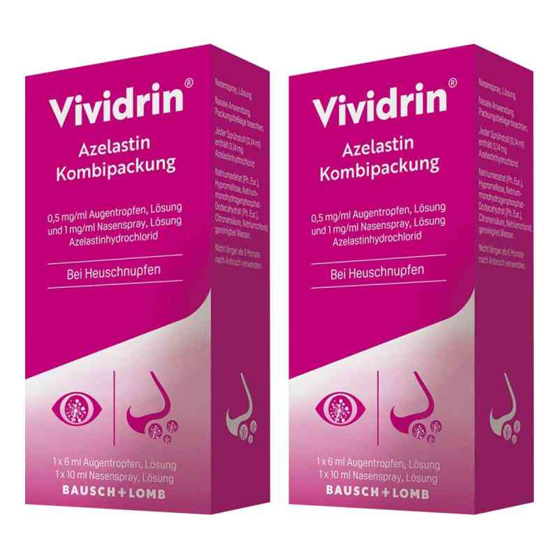 Vividrin Azelastin Kombipackung bei Heuschnupfen & Allergien 2x1 Pck von Dr. Gerhard Mann PZN 08104586