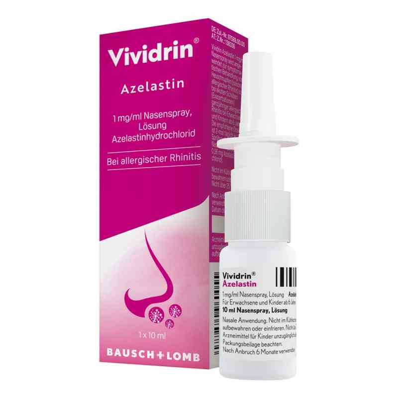 Vividrin Azelastin Nasenspray bei Heuschnupfen und Allergien 10 ml von Dr. Gerhard Mann PZN 12910552