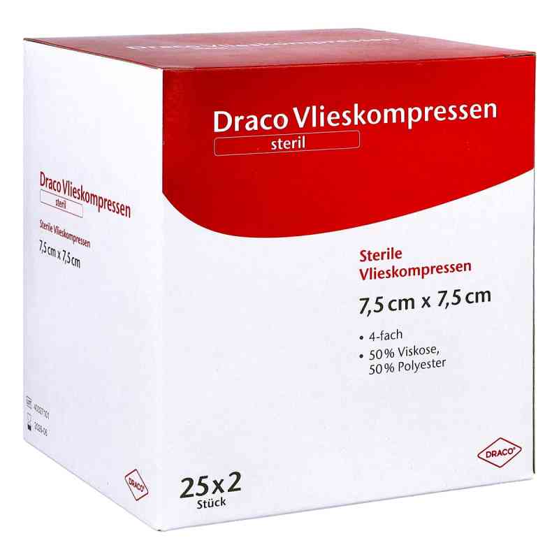 Vliesstoff-kompressen 7,5x7,5 cm steril 4fach 25X2 stk von Dr. Ausbüttel GmbH & Co. KG PZN 00679316