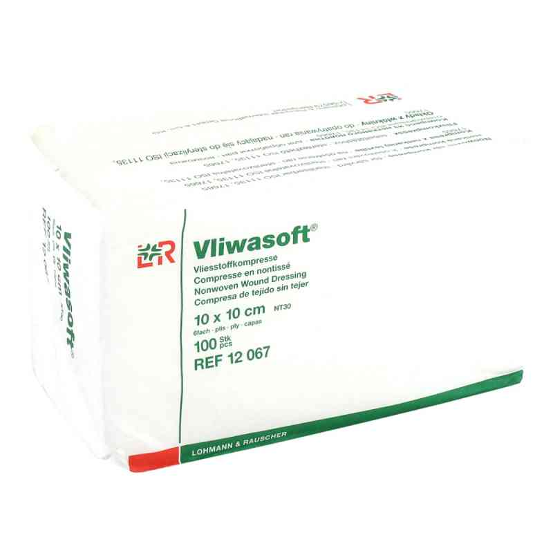Vliwasoft Vlieskompressen 10x10 cm unsteril 6l. 100 stk von Lohmann & Rauscher GmbH & Co.KG PZN 08900938