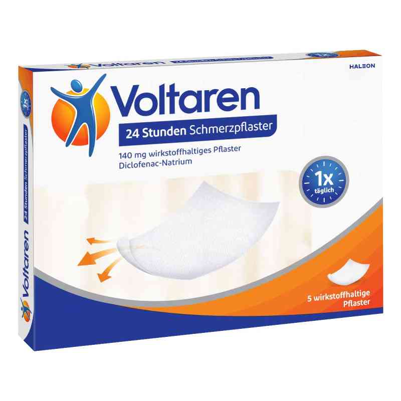 Voltaren 24 Stunden Schmerzpflaster 5 stk von Haleon Germany GmbH PZN 18223321