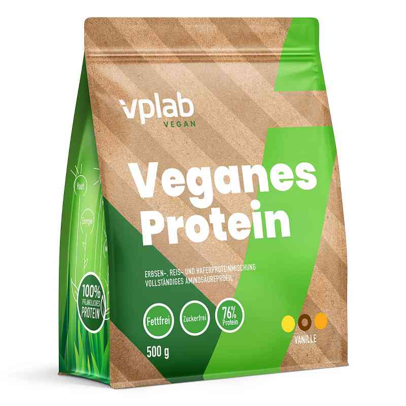 VPLAB Veganes Protein Vanille 500 g von VPlab SIA PZN 08107551
