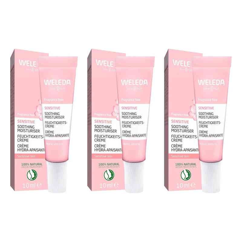 Weleda Sensitiv Feuchtigkeitscreme Parfümfrei 3x10 ml von WELEDA AG PZN 08106428