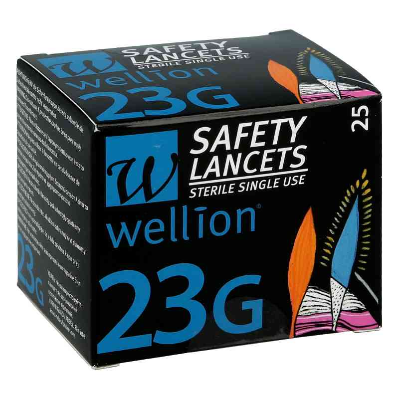 Wellion Safetylancets 23g Sicherheitseinmallanz. 25 stk von MED TRUST GmbH & Co. KG PZN 04604597