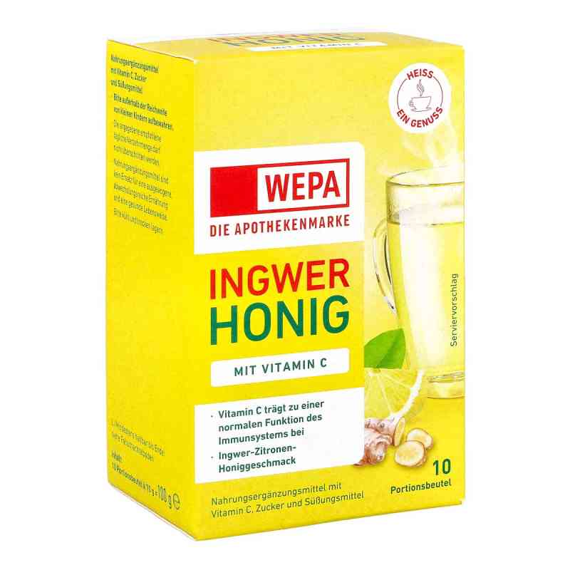Wepa Ingwer+honig+vitamin C Pulver 10X10 g von WEPA Apothekenbedarf GmbH & Co KG PZN 18336999