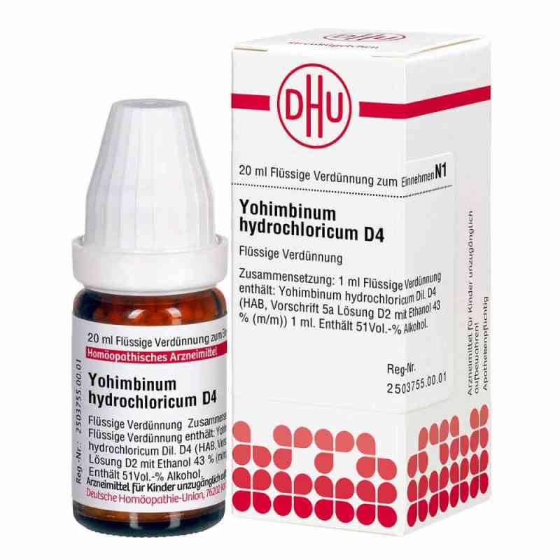 Yohimbinum hydrochloricum D4 Dilution 20 ml von DHU-Arzneimittel GmbH & Co. KG PZN 02933776
