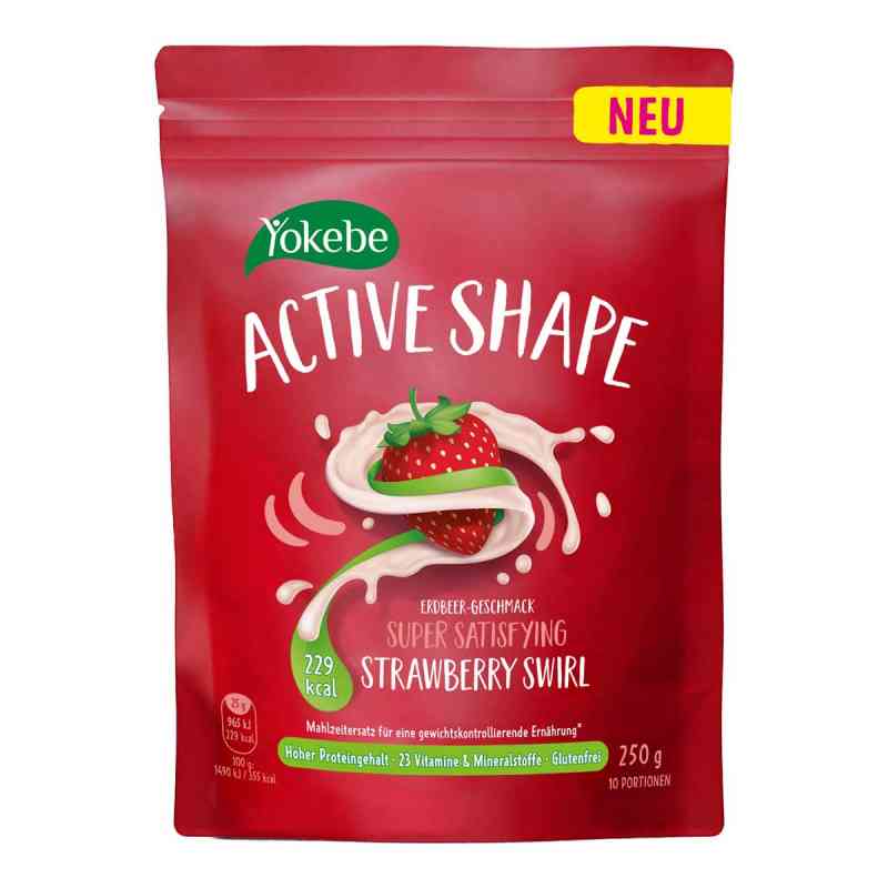 Yokebe ACTIVE SHAPE Strawberry Swirl - Mahlzeitersatz 250 g von Naturwohl Pharma GmbH PZN 17574774