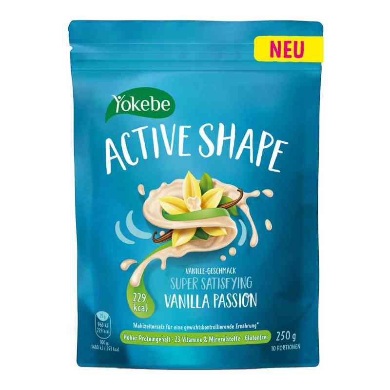 Yokebe ACTIVE SHAPE Vanilla Passion - Mahlzeitersatz 250 g von Naturwohl Pharma GmbH PZN 17574834