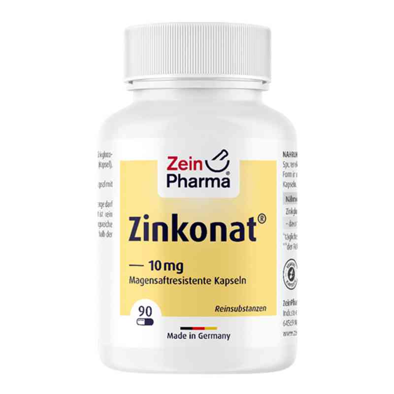 Zinkonat Kapseln 10 mg Zinkgluconat 90 stk von ZeinPharma Germany GmbH PZN 10302529